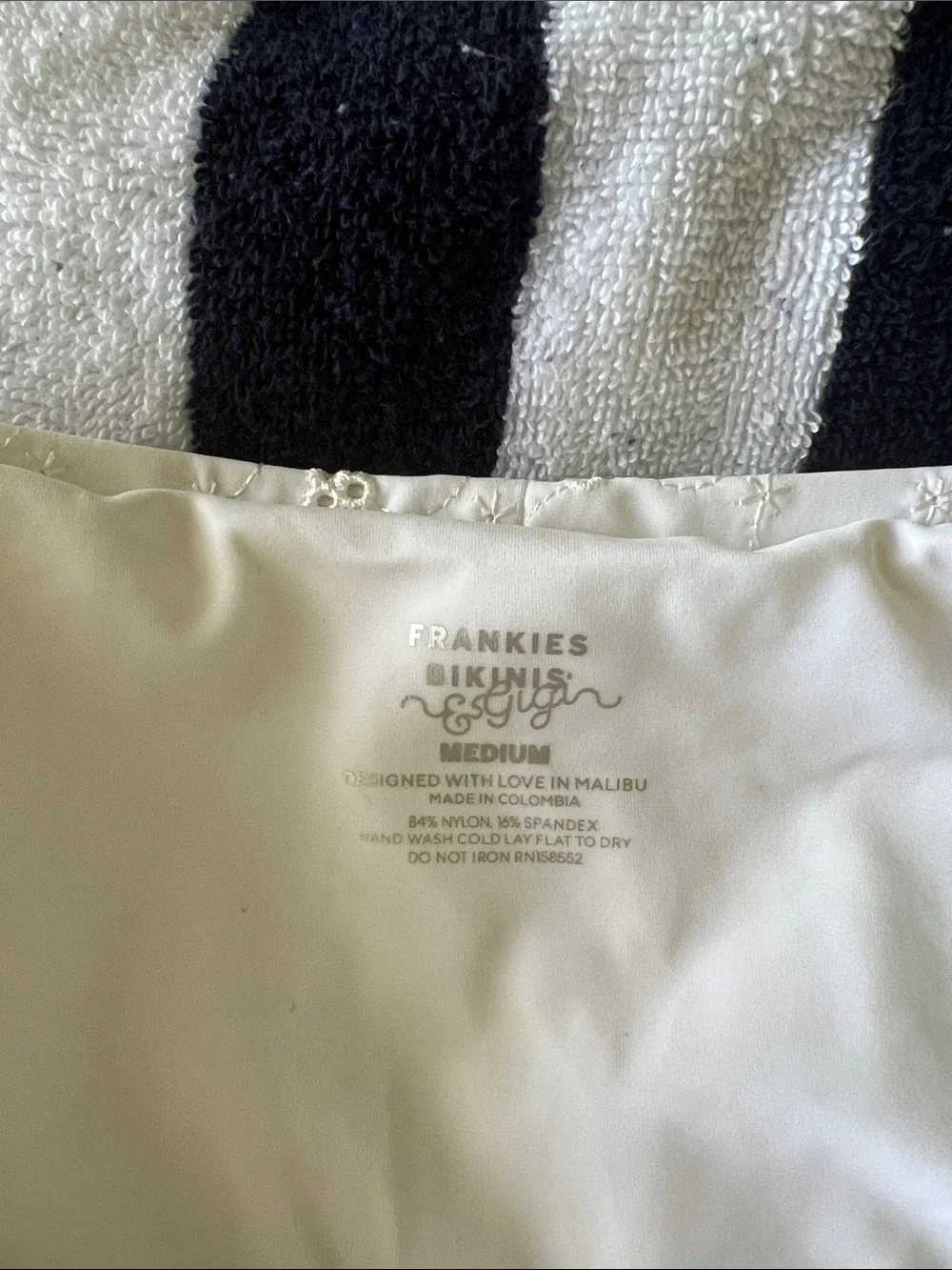 White Frankies Bikinis Swim Skirt Bottoms